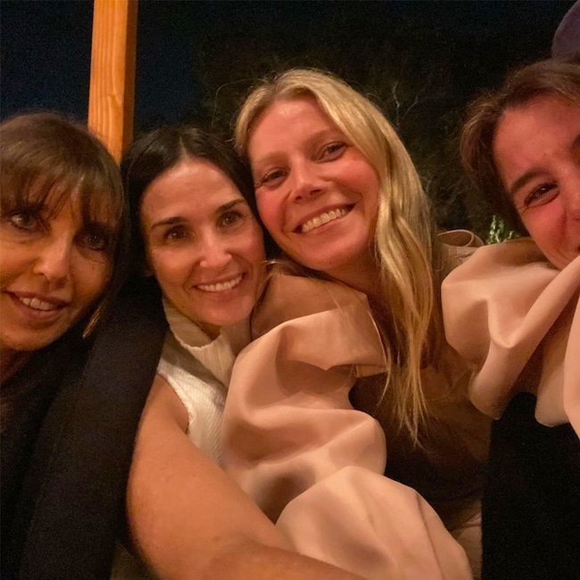 Gwyneth Paltrow, Demi Moore, Henrietta Conrad, Daun Dees, Makeup-Free Goop Party